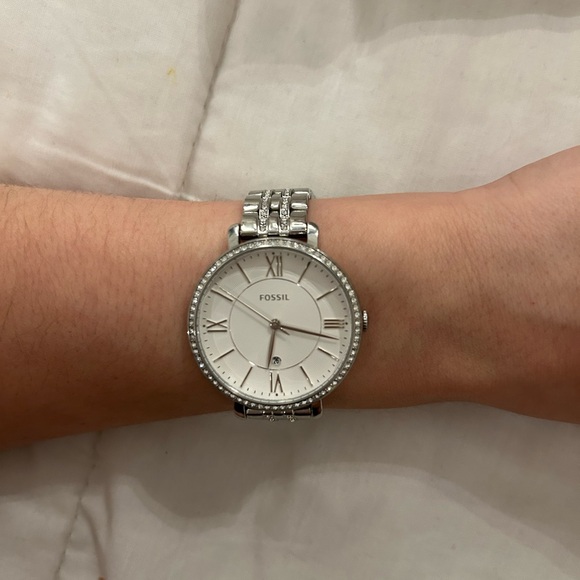 Fossil Women\'s Silver and White Watch